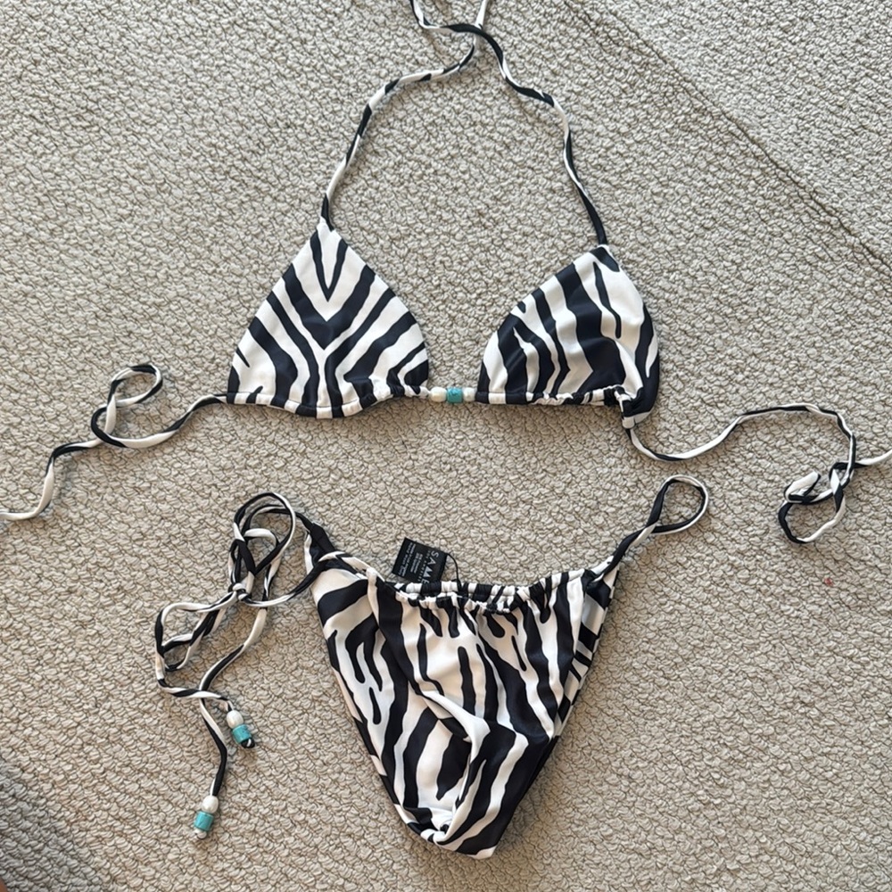 Same Los Angeles Zebra Print Bikini Set